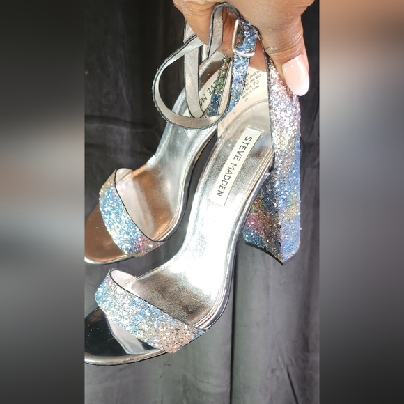 Silver Glitter Sandals - Picture 2 of 3